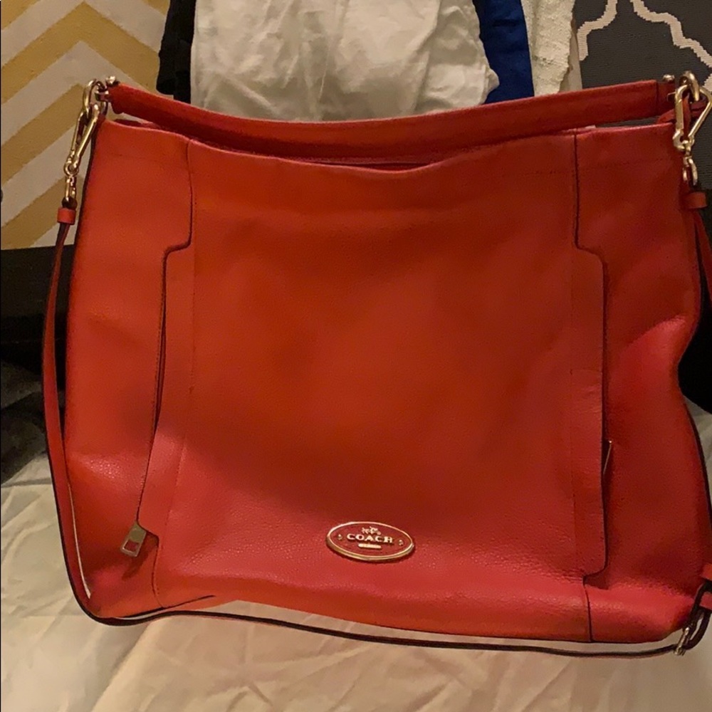 Orange Coach Tote